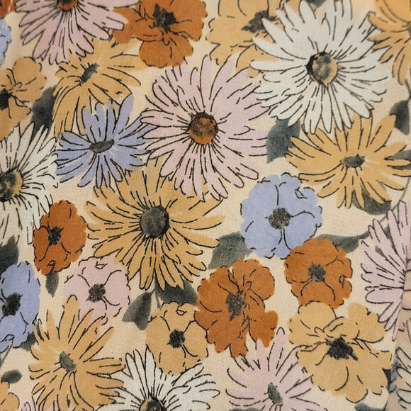 ASTR The Label Floral Dress Ruffled Tiered Mini Cottagecore Boho Blue Pink Small - Picture 8 of 16